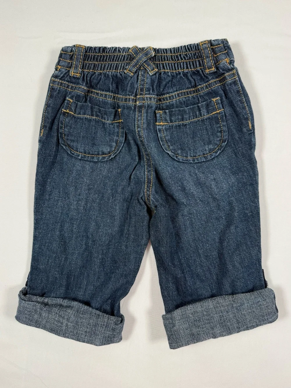 VINTAGE GYMBOREE Girls Apple 2007 Roll Tab Denim‎ Jeans 12-18M Cottagecore Fall
